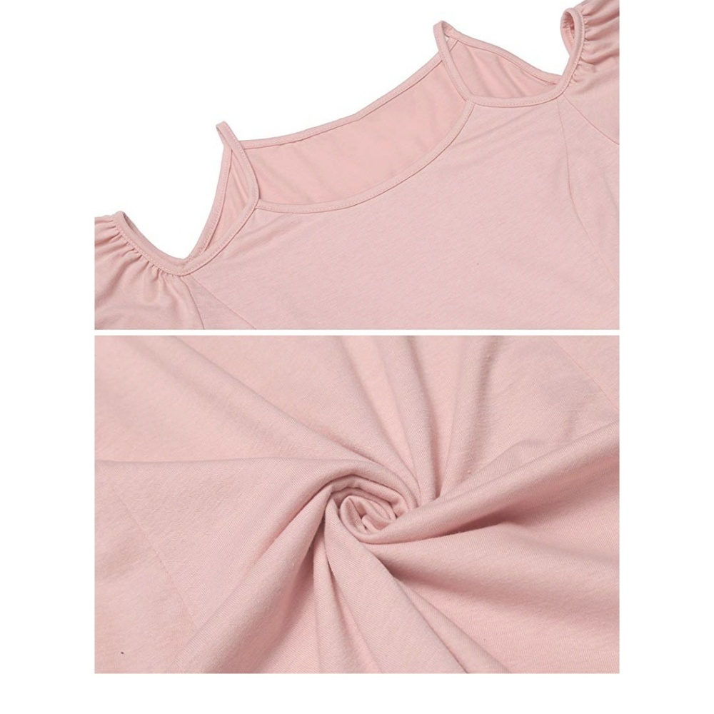 NWT Cold Shoulder Blush Pink A-line Sundress - Picture 6 of 6